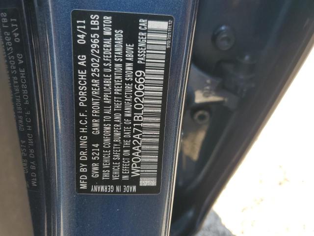 90113915 :رقم المزاد ، WP0AA2A71BL020669 vin ، 2011 Porsche Panamera 2 مزاد بيع
