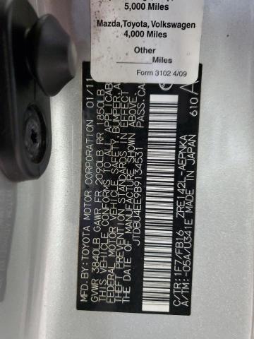 91709195 :رقم المزاد ، JTDBU4EE9B9134531 vin ، 2011 Toyota Corolla Ba مزاد بيع