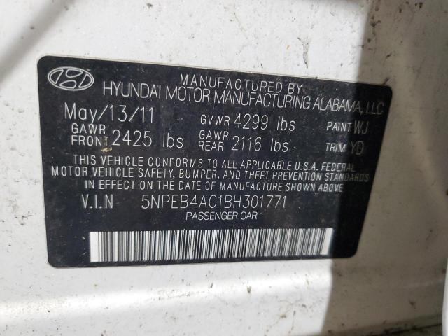 91542245 :رقم المزاد ، 5NPEB4AC1BH301771 vin ، 2011 Hyundai Sonata مزاد بيع