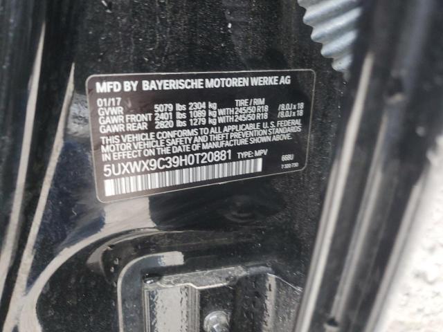 Aukcja sprzedaży 2017 Bmw X3, vin: 5UXWX9C39H0T20881, numer aukcji: 91324305