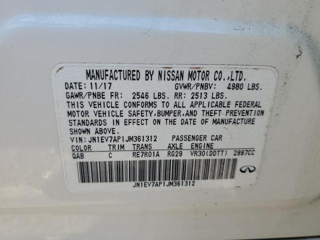 Aukcja sprzedaży 2018 Infiniti Q50, vin: JN1EV7AP1JM361312, numer aukcji: 93351215