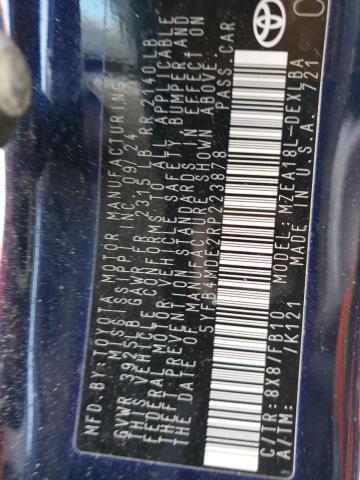 91172195 :رقم المزاد ، 5YFB4MDE2RP223878 vin ، 2024 Toyota Corolla Le مزاد بيع