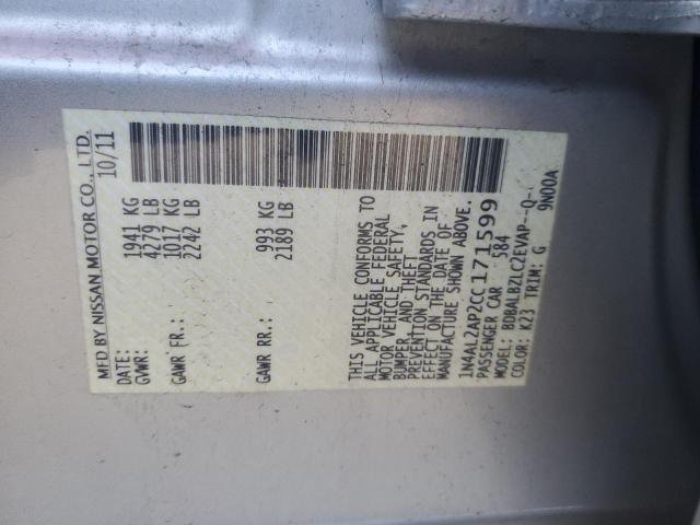 Auction sale of the 2012 Nissan Altima, vin: 1N4AL2AP2CC171599, lot number: 91875855