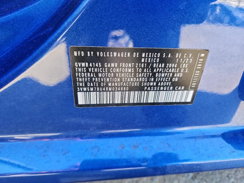 Продаж на аукціоні авто 2024 Volkswagen Jetta S, vin: 3VW5M7BU4RM034680, номер лоту: 94500685