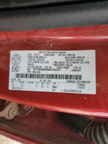 92930535 :رقم المزاد ، 1FT7W2B64NEC52337 vin ، 2022 Ford F250 مزاد بيع