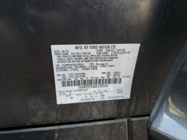 Продажа на аукционе авто 2016 Ford Taurus Sel, vin: 1FAHP2E93GG129343, номер лота: 92274825