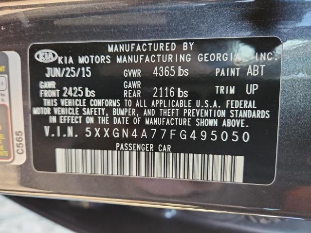 Продажа на аукционе авто 2015 Kia Optima, vin: 5XXGN4A77FG495050, номер лота: 90810285