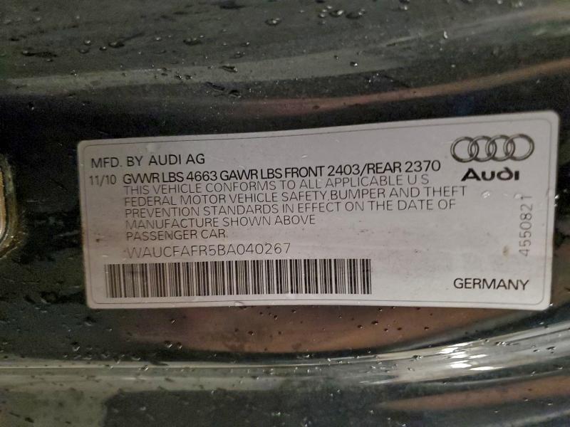 Продаж на аукціоні авто 2011 Audi A5, vin: WAUCFAFR5BA040267, номер лоту: 94124825