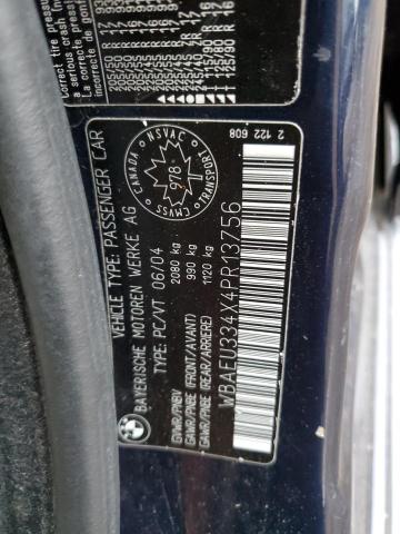 91996105 :رقم المزاد ، WBAEU334X4PR13756 vin ، 2004 Bmw 325 مزاد بيع