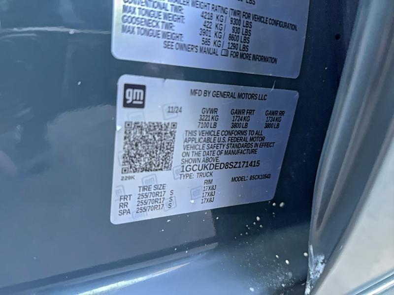 Продажа на аукционе авто 2025 Chevrolet Silverado, vin: 1GCUKDED8SZ171415, номер лота: 94865695