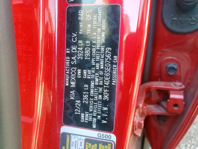 Aukcja sprzedaży 2025 Kia K4 Lx, vin: 3KPFT4DE6SE075679, numer aukcji: 91732955