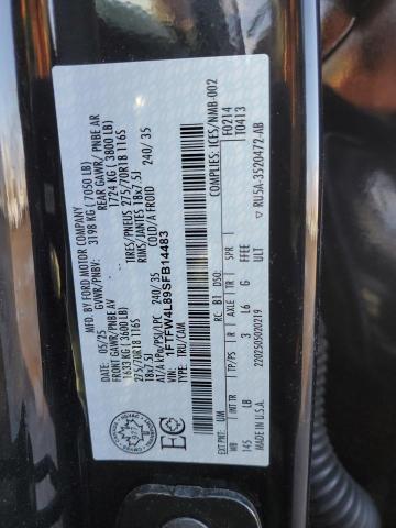 92370135 :رقم المزاد ، 1FTFW4L89SFB14483 vin ، 2025 Ford F150 Tremo مزاد بيع