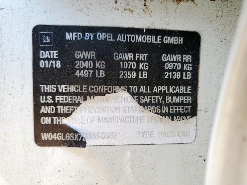 Продаж на аукціоні авто 2018 Buick Regal, vin: W04GL6SX7J1096332, номер лоту: 92623995