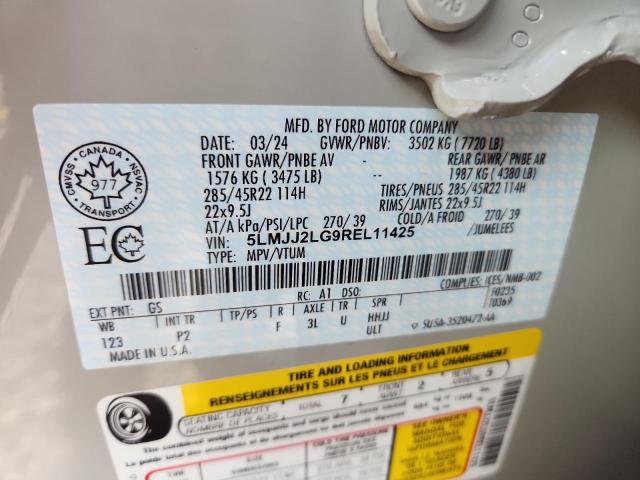 Продаж на аукціоні авто 2024 Lincoln Navigator, vin: 5LMJJ2LG9REL11425, номер лоту: 92852065