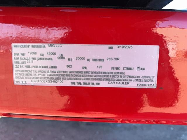 Aukcja sprzedaży 2025 Shipshe Trailers, vin: 4S95F532XSS452100, numer aukcji: 93522825