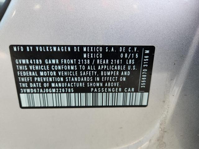Продажа на аукционе авто 2016 Volkswagen Jetta, vin: 3VWD67AJ0GM226785, номер лота: 91794915