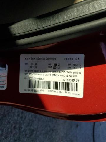 2004 Chrysler Sebring მანქანა იყიდება აუქციონზე, vin: 1C3EL55R04N360626, აუქციონის ნომერი: 91457785