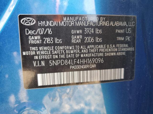 92831905 :رقم المزاد ، 5NPD84LF4HH169096 vin ، 2017 Hyundai Elantra Se مزاد بيع
