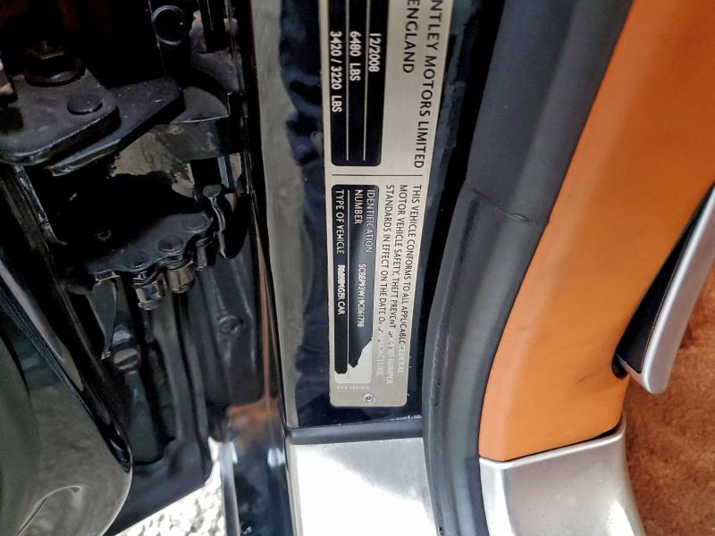 2009 Bentley Continental მანქანა იყიდება აუქციონზე, vin: SCBBP93W19C061798, აუქციონის ნომერი: 93673965