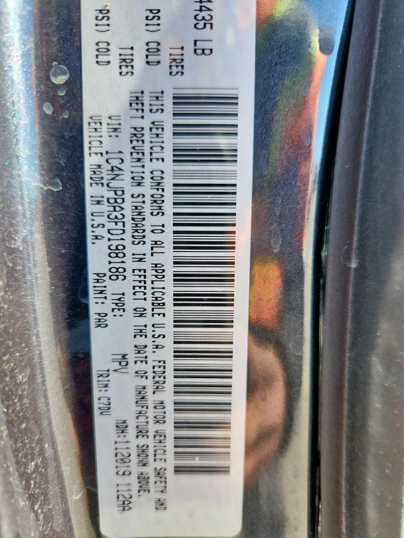 Продаж на аукціоні авто 2015 Jeep Patriot Sp, vin: 1C4NJPBA3FD198186, номер лоту: 92103025