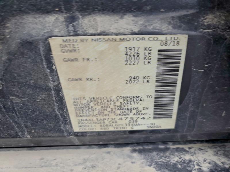 Продажа на аукционе авто 2018 Nissan Altima, vin: 1N4AL3AP7JC475742, номер лота: 94059935