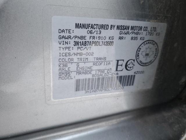Продажа на аукционе авто 2013 Nissan Sentra, vin: 3N1AB7AP9DL743500, номер лота: 92342835