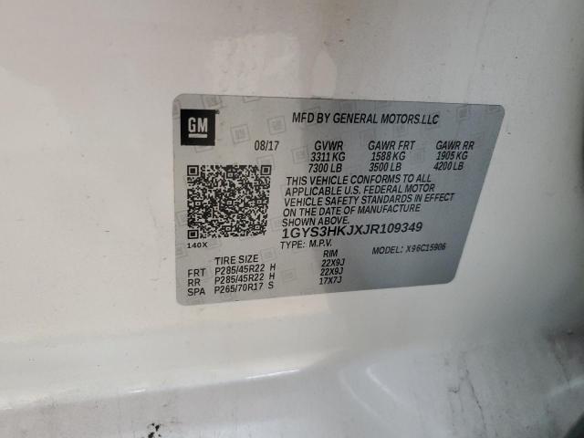 2018 Cadillac Escalade E მანქანა იყიდება აუქციონზე, vin: 1GYS3HKJXJR109349, აუქციონის ნომერი: 93450195
