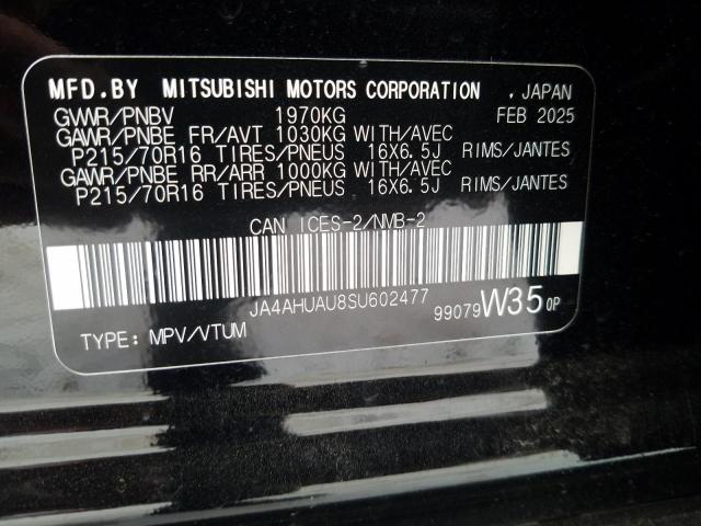 Продажа на аукционе авто 2025 Mitsubishi Rvr, vin: JA4AHUAU8SU602477, номер лота: 85892995