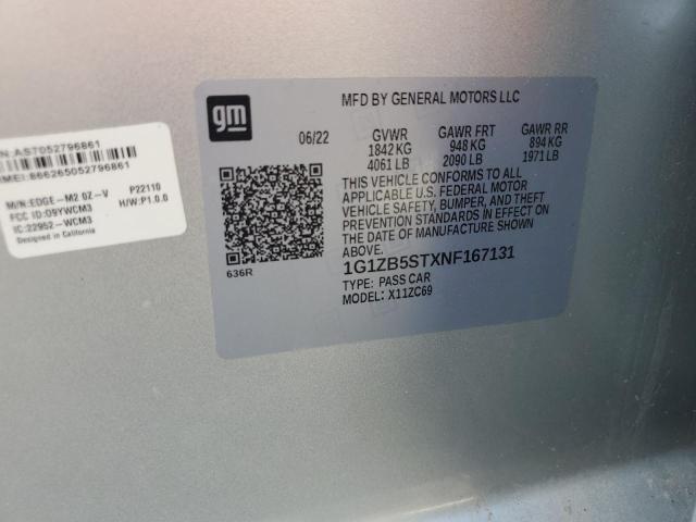 Продаж на аукціоні авто 2022 Chevrolet Malibu Ls, vin: 1G1ZB5STXNF167131, номер лоту: 92113155