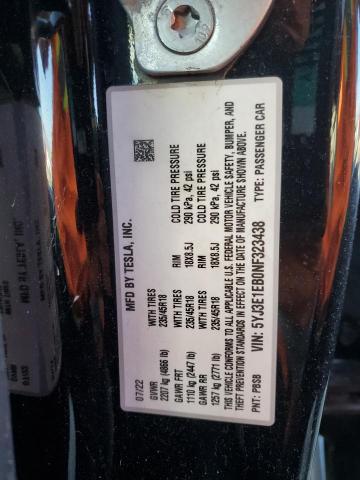 90819655 :رقم المزاد ، 5YJ3E1EB0NF323438 vin ، 2022 Tesla Model 3 مزاد بيع