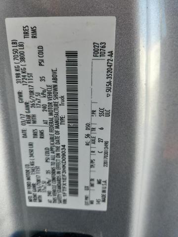 2017 Ford F150 მანქანა იყიდება აუქციონზე, vin: 1FTFX1EF3HKD09034, აუქციონის ნომერი: 90524625