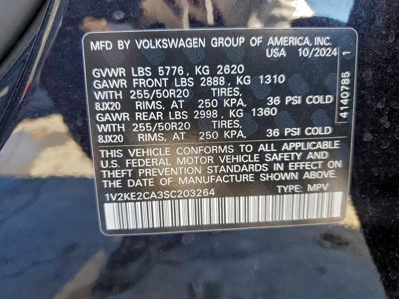 Продаж на аукціоні авто 2025 Volkswagen Atlas Cross Sport, vin: 1V2KE2CA3SC203264, номер лоту: 93467725