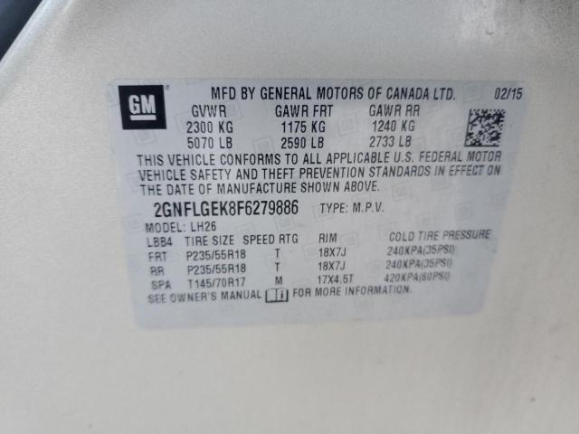 Продаж на аукціоні авто 2015 Chevrolet Equinox, vin: 2GNFLGEK8F6279886, номер лоту: 90434605