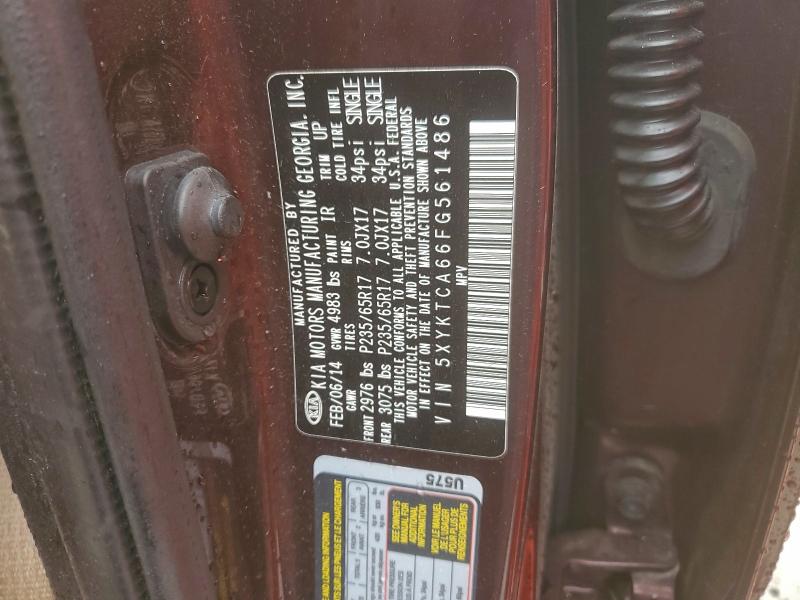 Aukcja sprzedaży 2015 Kia Sorento, vin: 5XYKTCA66FG561486, numer aukcji: 93751435