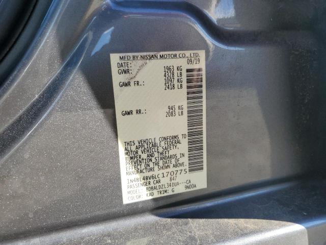 Продажа на аукционе авто 2020 Nissan Altima, vin: 1N4BL4BV6LC170775, номер лота: 92088235
