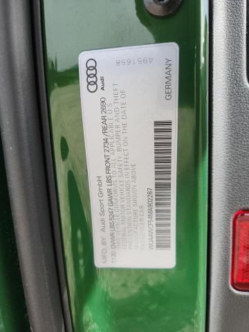 Продаж на аукціоні авто 2021 Audi Rs5, vin: WUAAWCF54MA902287, номер лоту: 92117015
