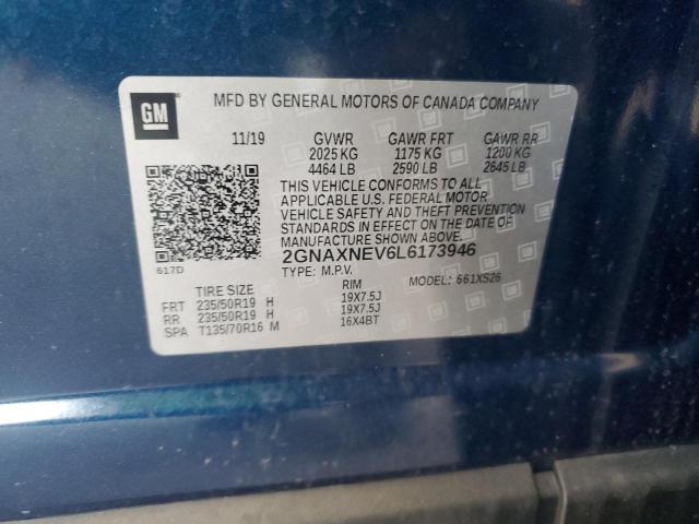 Продаж на аукціоні авто 2020 Chevrolet Equinox, vin: 2GNAXNEV6L6173946, номер лоту: 91830975