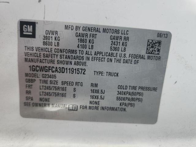 Продаж на аукціоні авто 2013 Chev Express, vin: 1GCWGFCA3D1191572, номер лоту: 91984085