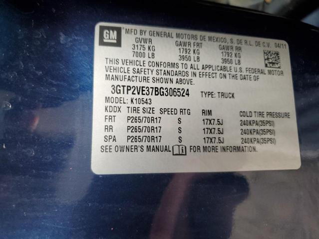 Aukcja sprzedaży 2011 Gmc Sierra K15, vin: 3GTP2VE37BG306524, numer aukcji: 92839315
