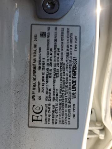 Продажа на аукционе авто 2023 Tesla Model 3, vin: LRW3E1FA6PC843047, номер лота: 90606955