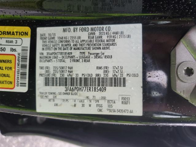 2014 Ford Fusion Se მანქანა იყიდება აუქციონზე, vin: 3FA6P0H77ER185409, აუქციონის ნომერი: 93761455