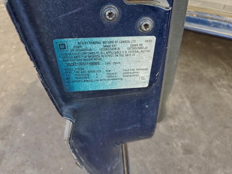 2001 Chevrolet Silverado მანქანა იყიდება აუქციონზე, vin: 2GCEC19V311166908, აუქციონის ნომერი: 93535525