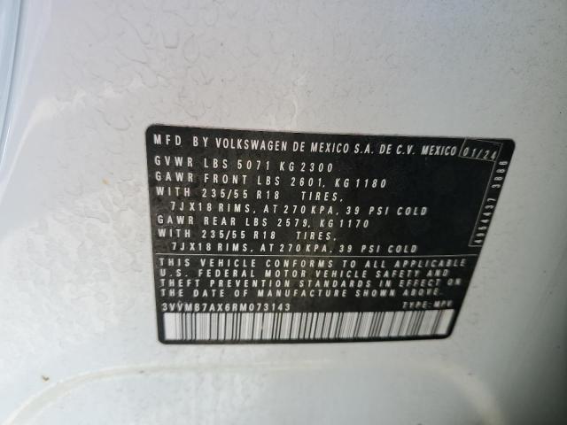 Продаж на аукціоні авто 2024 Volkswagen Tiguan, vin: 3VVMB7AX6RM073143, номер лоту: 91165485