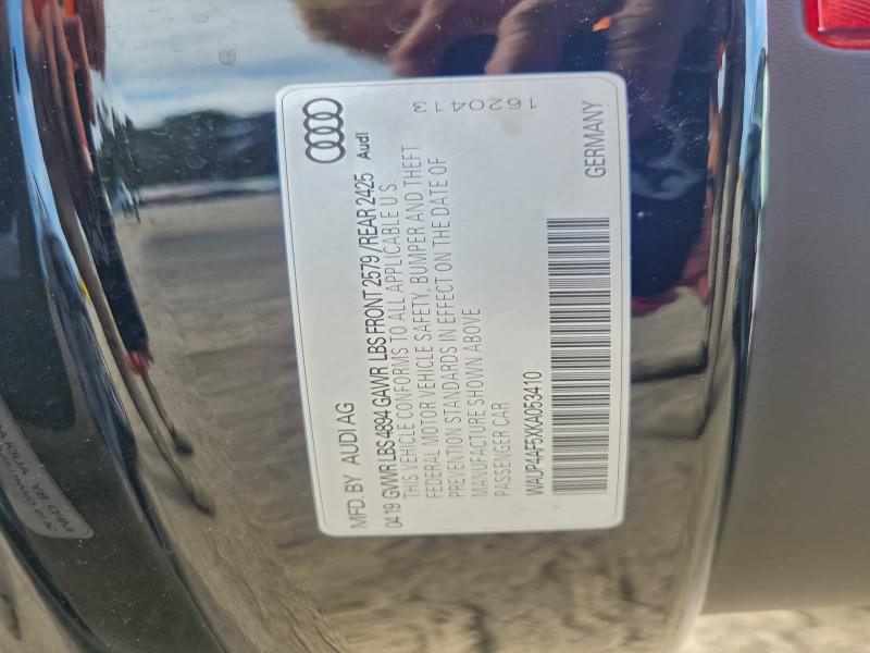 2019 Audi S5 მანქანა იყიდება აუქციონზე, vin: WAUP4AF5XKA053410, აუქციონის ნომერი: 93515295