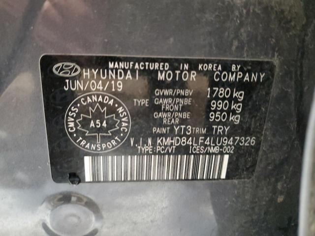 Продаж на аукціоні авто 2020 Hyundai Elantra, vin: KMHD84LF4LU947326, номер лоту: 91779015