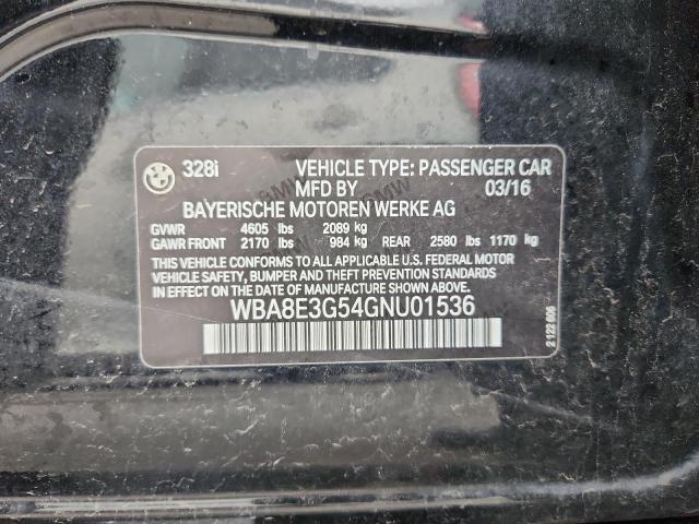 93658135 :رقم المزاد ، WBA8E3G54GNU01536 vin ، 2016 Bmw 328 مزاد بيع