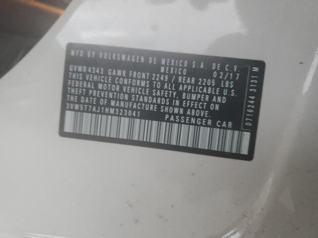 91425595 :رقم المزاد ، 3VW5T7AJ1HM323041 vin ، 2017 Volkswagen Jetta Gli مزاد بيع