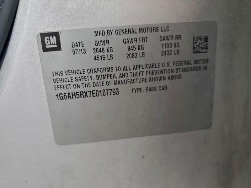 Продажа на аукционе авто 2014 Cadillac Ats, vin: 1G6AH5RX7E0107793, номер лота: 94305415