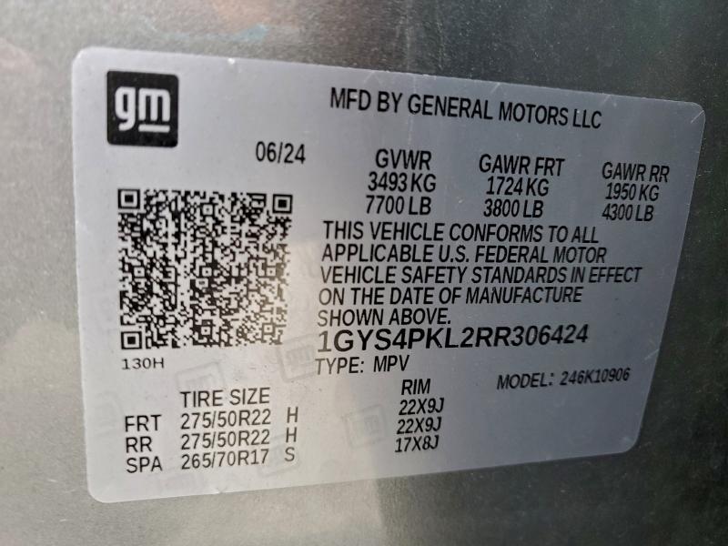 Продажа на аукционе авто 2024 Cadillac Escalade E, vin: 1GYS4PKL2RR306424, номер лота: 93748975