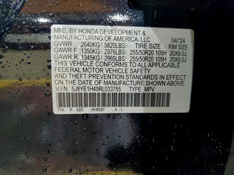Продаж на аукціоні авто 2024 Acura Mdx, vin: 5J8YE1H49RL033755, номер лоту: 93213655